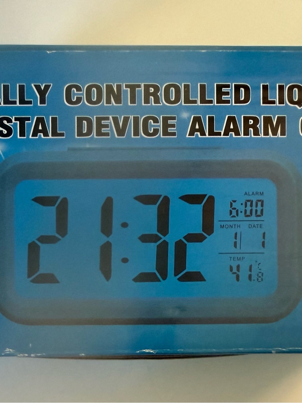 Liquid Crystal Device Alarm Clock-Pink-NWOT